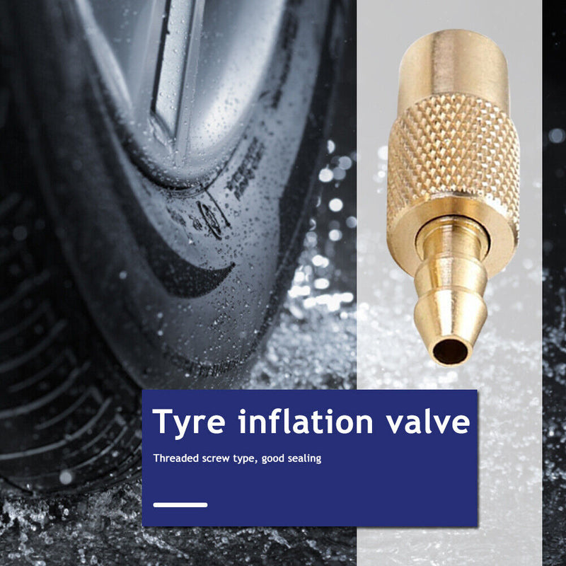 Portable Brass Car Truck Tire Inflator Valve Connector Clamp Joint Adapter Newly