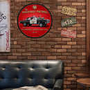 Highway Patrol Plate Round Metal Tin Sign Plate for Bar Pub Club Iron Painting