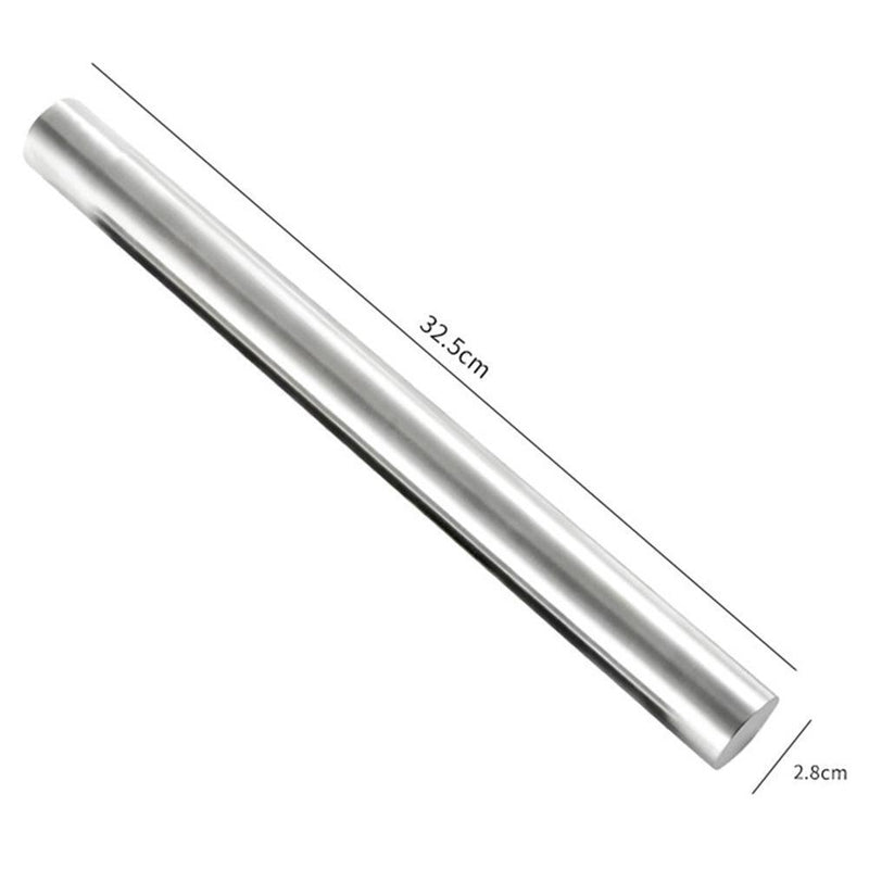 3pcs Stainless Steel Rolling Pin Non-stick Pastry Kitchen Baking Tool(L)