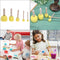 5pcs Children DIY Painting Sponge Brush Toys Wooden Handle Learning Tool Newly