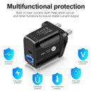 18W PD QC3.0 USB Charger USB C Quick Charge 3.0 Wall Charger (UK Black) Newly