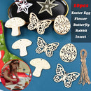 Rabbit Easter eggs Easter Decorations Easter Wood Chips Hanging Ornaments