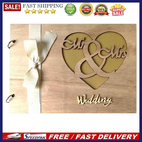 Wooden Guest Book Signs Wedding Romantic Sweet Marriage Guestbook Decoration