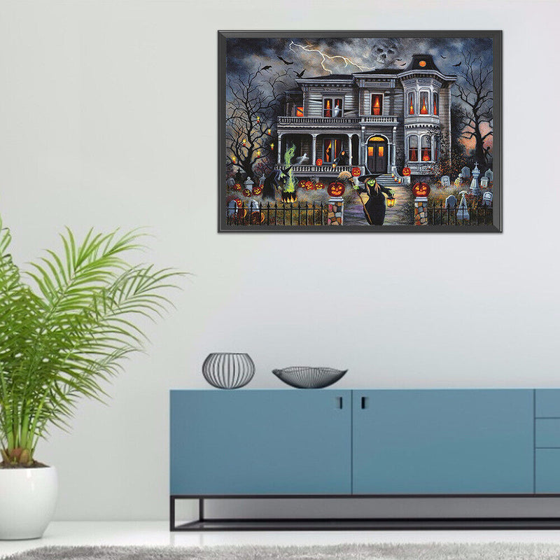 Full Cross Stitch 11CT Halloween Hat Counted Embroidery DIY Needlework Crafts