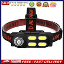 USB Rechargeable COB LED Headlamp Waterproof 4 Gear Induction Warning Head