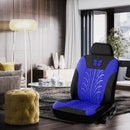 Car Seat Cover Set Butterfly Pattern PU Leather for 1 Bucket Seat (Blue) Newly