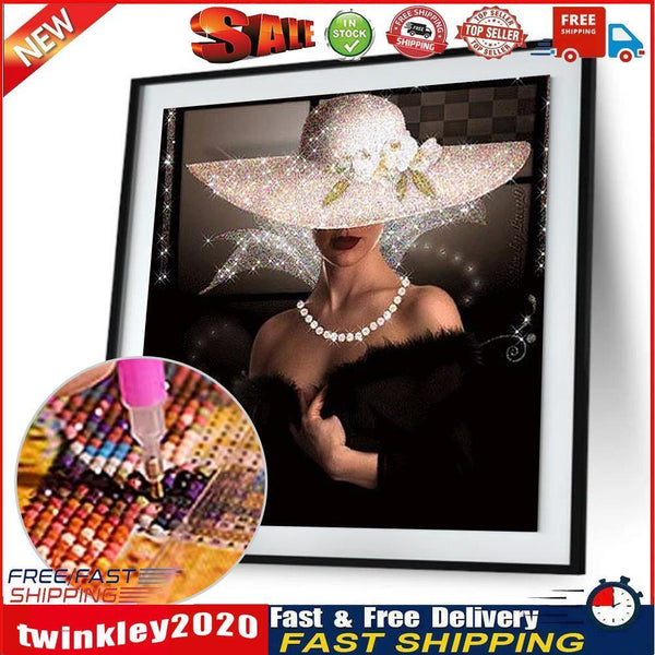 Beauty Lady 5D DIY Embroidery Diamond Painting Cross Stitch Kit Needlework Newly