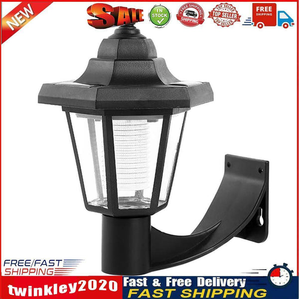 Solar LED Wall Lamp Waterproof Outdoor Garden Landscape Hexagonal Light Newly