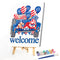 Hand Painted Oil Paint by Numbers DIY Flag Goblin Drawing Wall Decoration Gift