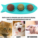 Cat Mint Ball Toys - Catnip Roller Treats Kitten Chewing Toys for Wall Moun