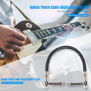 Right Angle 15cm 6.35mm Male to Male Guitar Patch Cable for Effect Pedals Newly