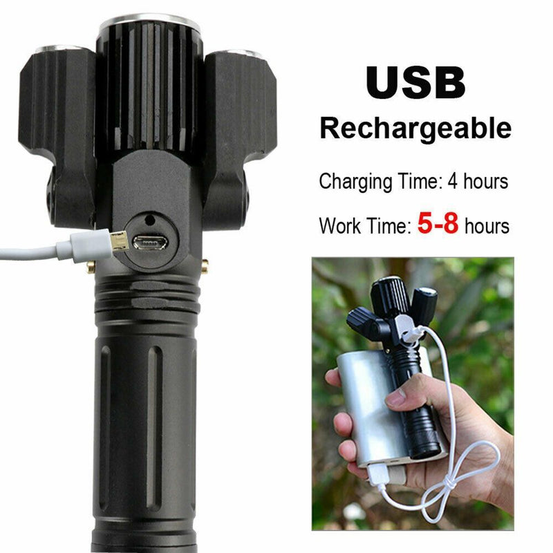 With Rack MTB Flashlight LED Torch Bicycle Front Lamp Bike Lights Rear Lights