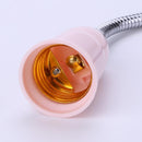 5pcs E27 LED Holder Universal Flexible Extension Lamp Socket (Pink)