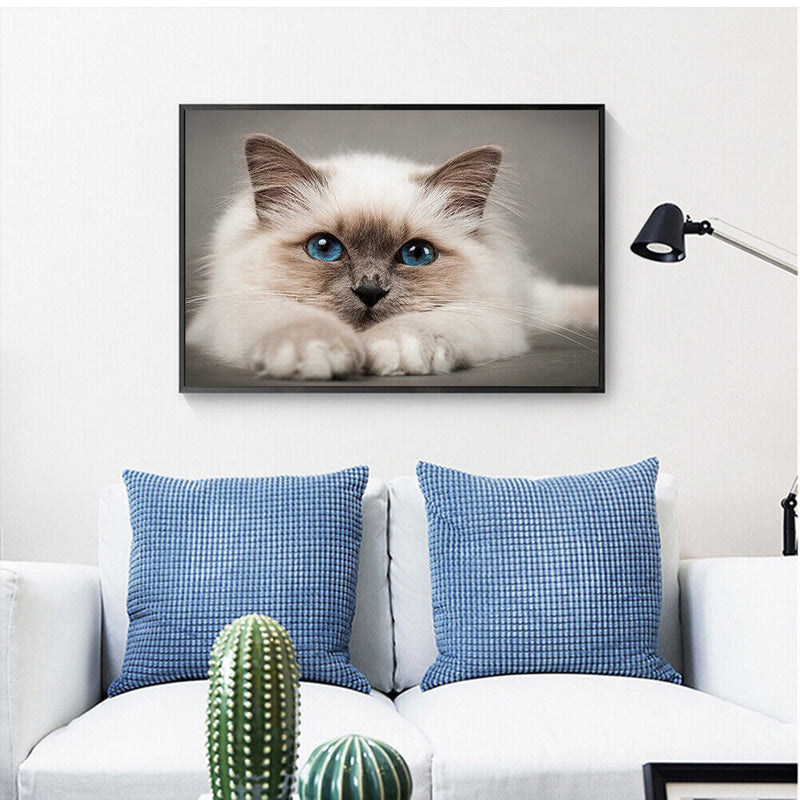 5D Diamond Embroidery Burmese Cat Mosaic Round Diamond Painting for Bead Art