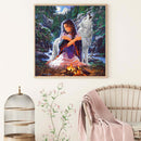 5D DIY Full Drill Diamond Painting Wolf Girl Cross Stitch Embroidery Kits Newly