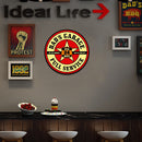 Round Garage Service Retro Metal Plate Tin Sign Plaque Poster Wall Decor