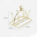 Rack 6 Hook Metal Mug Cup Holder Coffee Cups Stand Storage Rack Holder Mug Rack