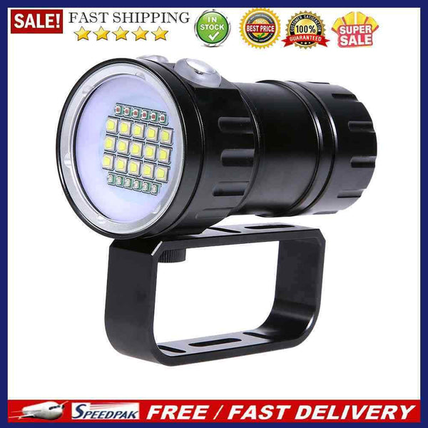 180W Waterproof Photography LED Diving Flashlight Scuba Dive Underwater Tor