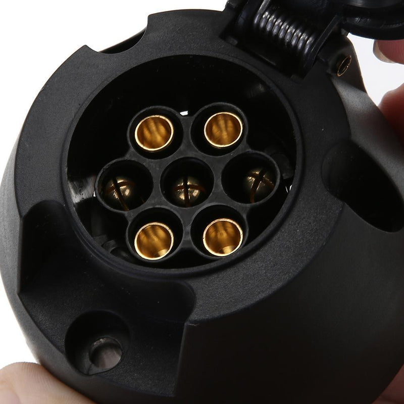 12V 7 Pin Plastic Trailer Towing Car Plug Socket Wiring Connector Adapter Newly