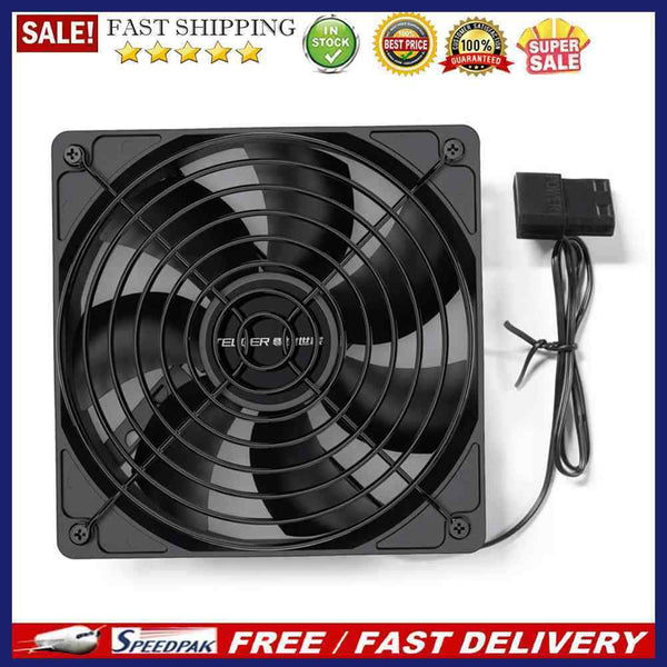 TEUCR Case Cooler 3000RPM Small 4Pin Temperature Control/Large 4Pin Fixed Speed