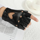 Fingerless Waterproof Driving Mittens Punk Glove Dancing Mittens Leather Gloves