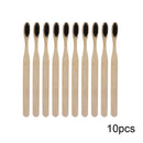 10pcs Environmental Soft Head Bamboo Oral Care Teeth Eco Toothbrush(Black)