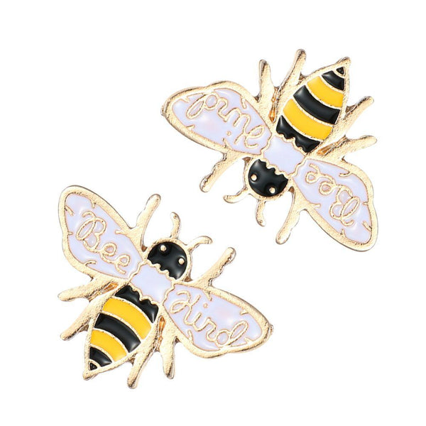 Women Brooch Fashion Lapel Pin Cartoon Enamel Pins Honey Bee Animal Badge