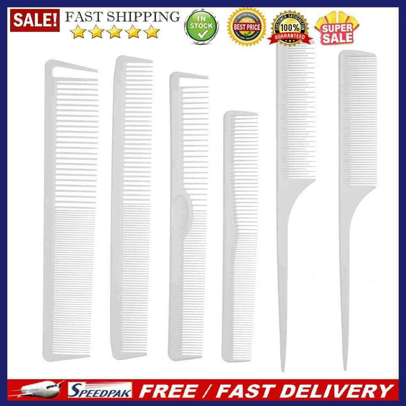 6pcs/set Anti Static Hairdresser Barber Salon Haircut Comb Pro Styling Tool