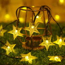Solar Star String Lights Outdoor Fairy Garland Lamp Festival Decor (20LED) Newly