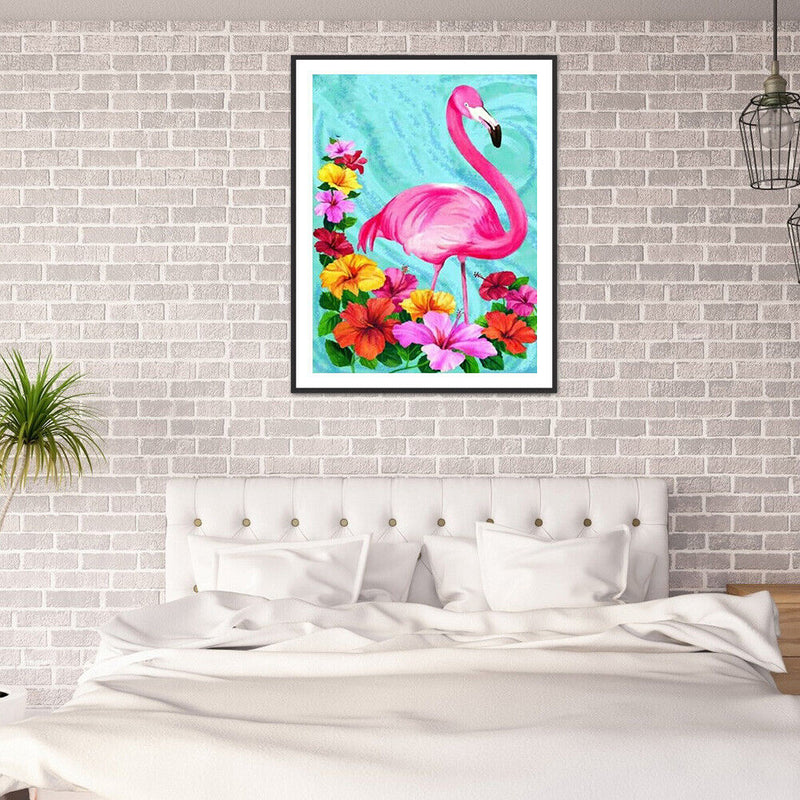 Diamond Painting Flamingo Full Round Drill Picture of Rhinestone DIY Drawing
