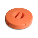 Portable Round Phone Cable Storage Box Rotatable Organizer Case (Orange) Newly