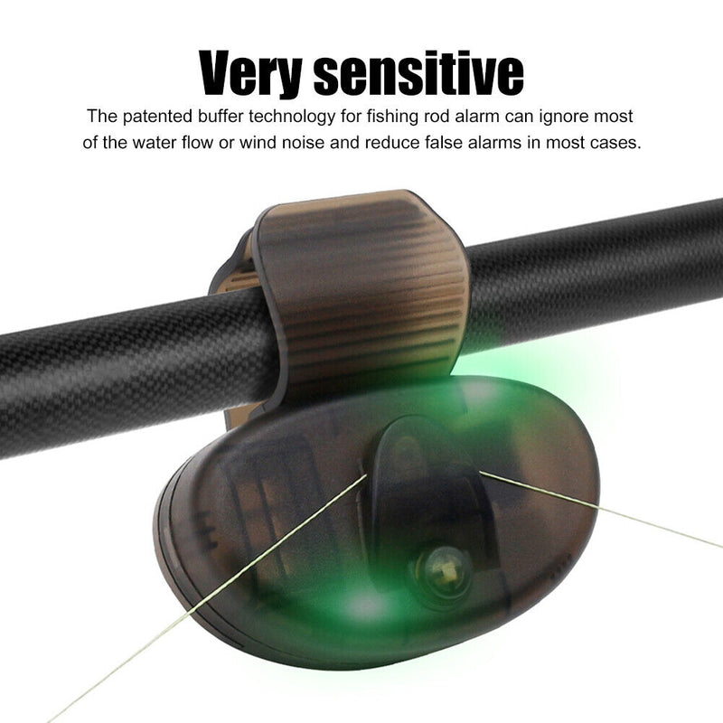 Fishing Bite Alarm Loud Sound Bell Clip Fishing Rod Electronic LED Reminder