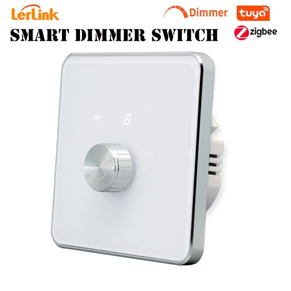 Dimmers White 220W App Control ZigBee3.0 Tuya Knob Rotation Smart Dimmer Switch