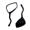 Skeleton Hand Motorcycle Mirrors 10mm 8mm Thread Universal 1 Pair (Black) Newly