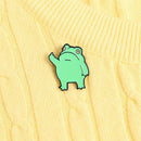 Clothes Jewelry Cartoon Frog Enamel Pin Novelty Animal Cute Badge Lapel Pins