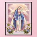 11CT Printed Full Cross Stitch DIY God Mother Hand Painting Living Room Decor