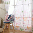 Colorful Butterlfly Offset Printing Burnt-out Curtain Sheer Organdy Panel Newly