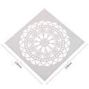 Round Flower Print Coffee Cake Stencil Fondant Buttercream Spray Mold Decor