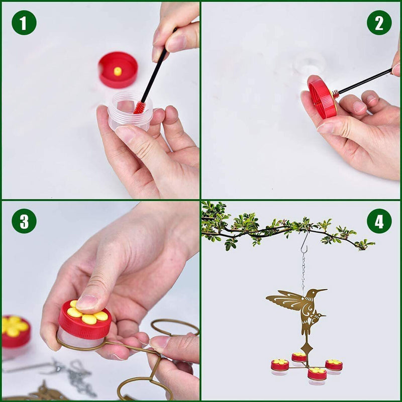 Bird Hummingbirds Feeder Set - Portable Garden Park Outdoor Water Drinking