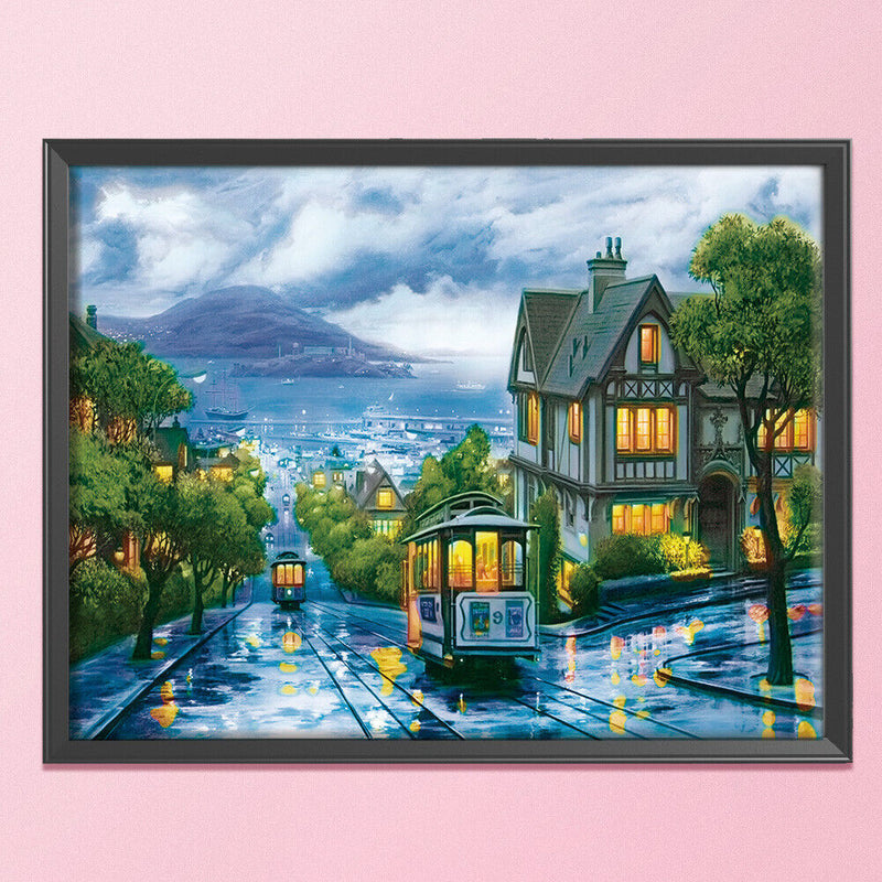 14CT Counted Handmade Needlework Pleasant Landscape DIY Bedroom Cross Stitch