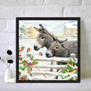 DIY Diamond Painting Donkey Full Round Drill Mosaic Art Picture Rhinestone Kits