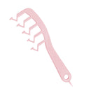 Z Shape Hair Slit Comb Curly Bangs Styling Puff Hair Brush Beauty (Pink) Newly