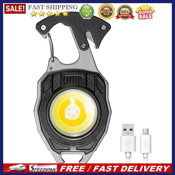 3 Gears Key Lights Portable Cob Work Lights Waterproof for Traveling (Black)