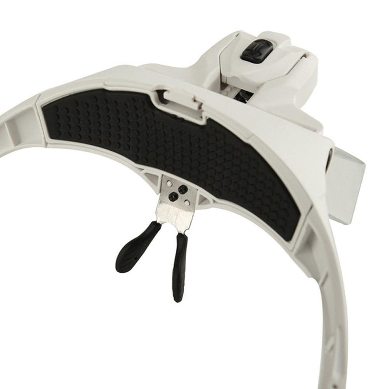 1.0 X-3.5X 5 Lens Magnifier Adjustable Headband Magnifier Magnifiers with 2 LED Lamp KB
