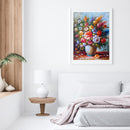 Flower Oil Paint By Numbers Kits DIY Canvas Wall Art Picture Craft Home Decor