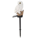 5pcs Solar Power LED Waterproof Garden Landscape Owl Lawn Light (White)