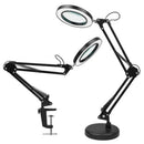 Lighting Black LED Lamp Reading Lamp 10X Magnifying Glass Magnifier Desk Light