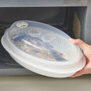 Food-grade PP Fish Bowl Steamer Plate Microwave Oven Fish Steam Roaster wit