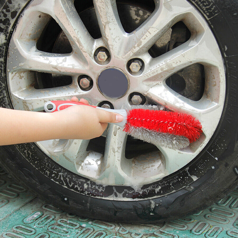 Vehicle Car Wheel Hub Cleaner Brush Tire Rim Scrub Soft Washing Brush Hand Tool