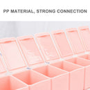 Portable 7-Grids Pills Storage Box Weekly Medicine Dispenser Case (Pink)